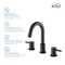 Kibi Circular Bathroom Sink 8" Widespread Faucet with Drain Assembly KBF1016MB - alternate 6